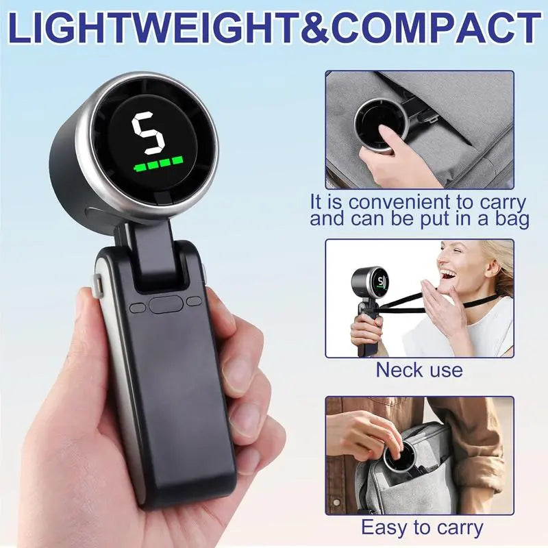 Portable Turbo Handheld Fan 5 Speeds