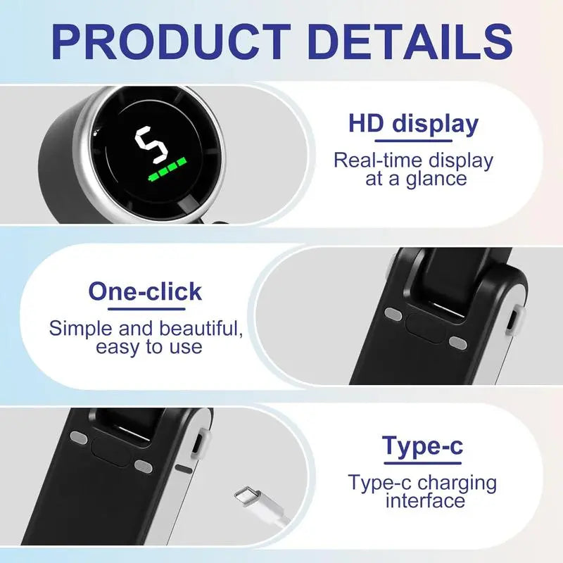 Portable Turbo Handheld Fan 5 Speeds